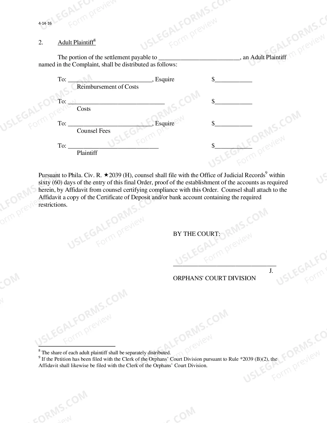 Preview Petition to Settle a Minor's Compromise