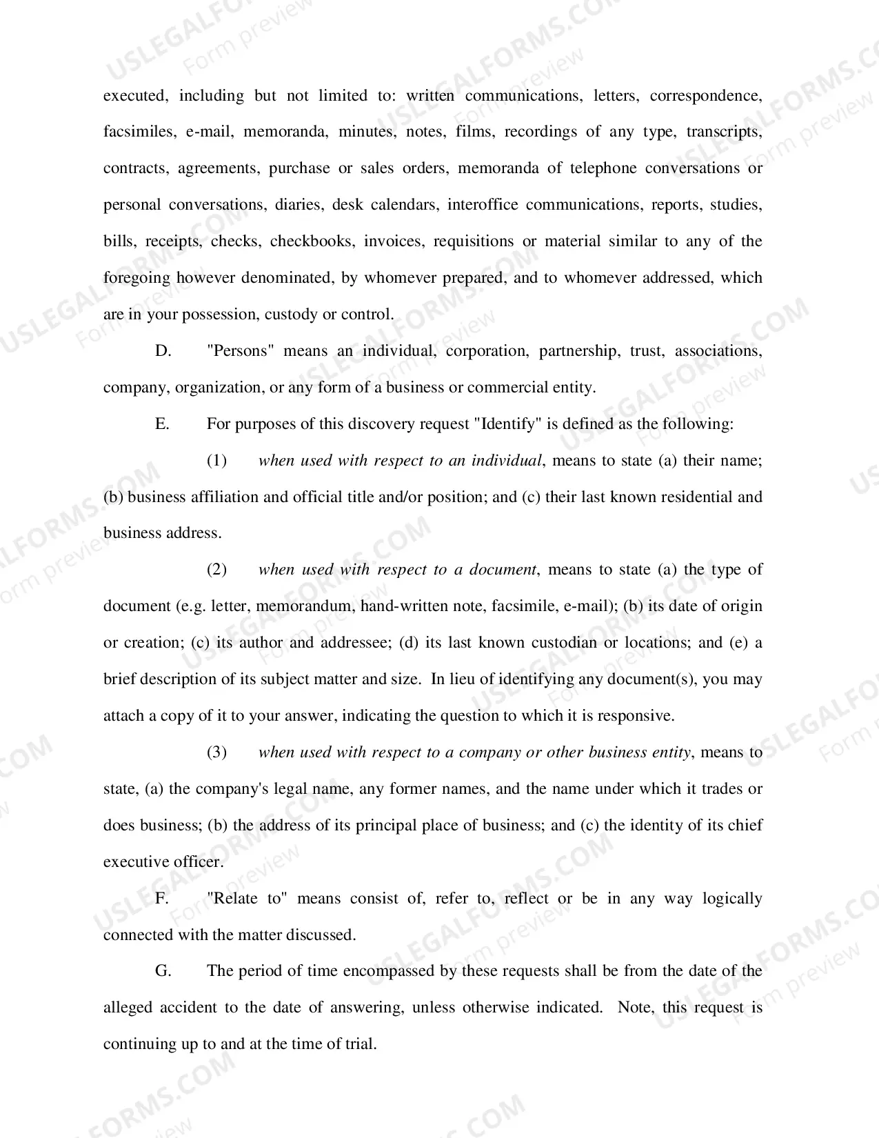 Preview Defendant(s) Request for Production of Documents Directed to Plaintiff(s)