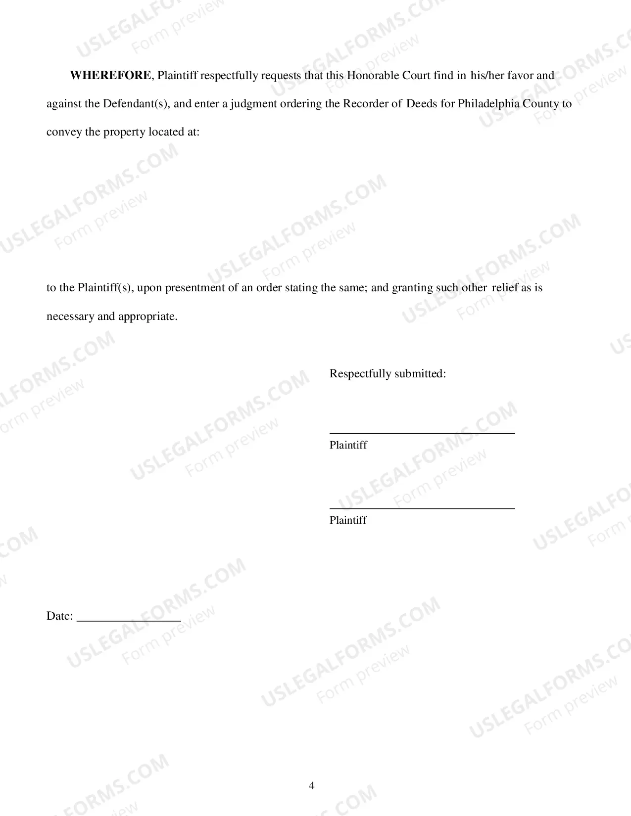 Preview Fraudulent Conveyance - Quiet Title Packet