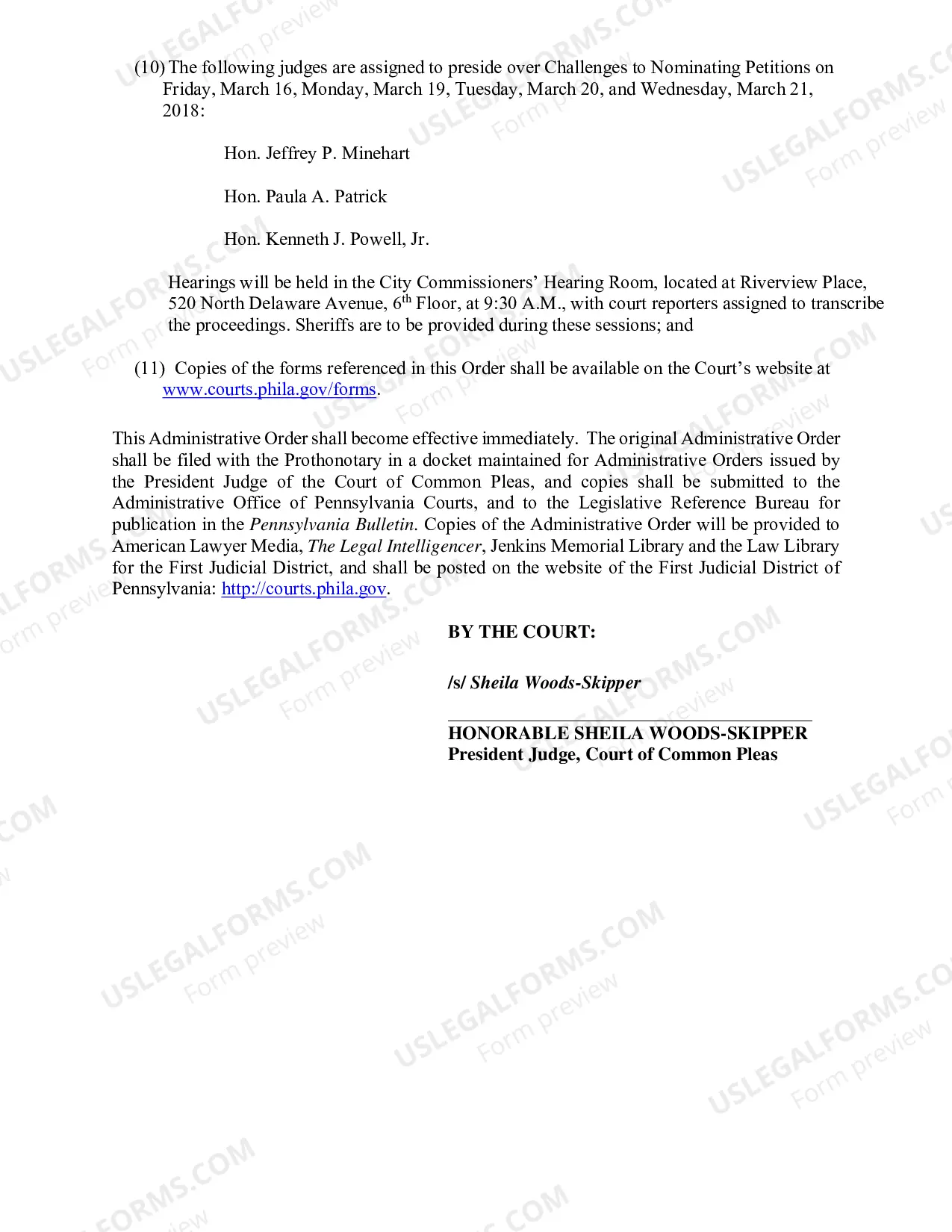 Preview Objections to Nomination Petitions - Primary Election, May 15, 2018