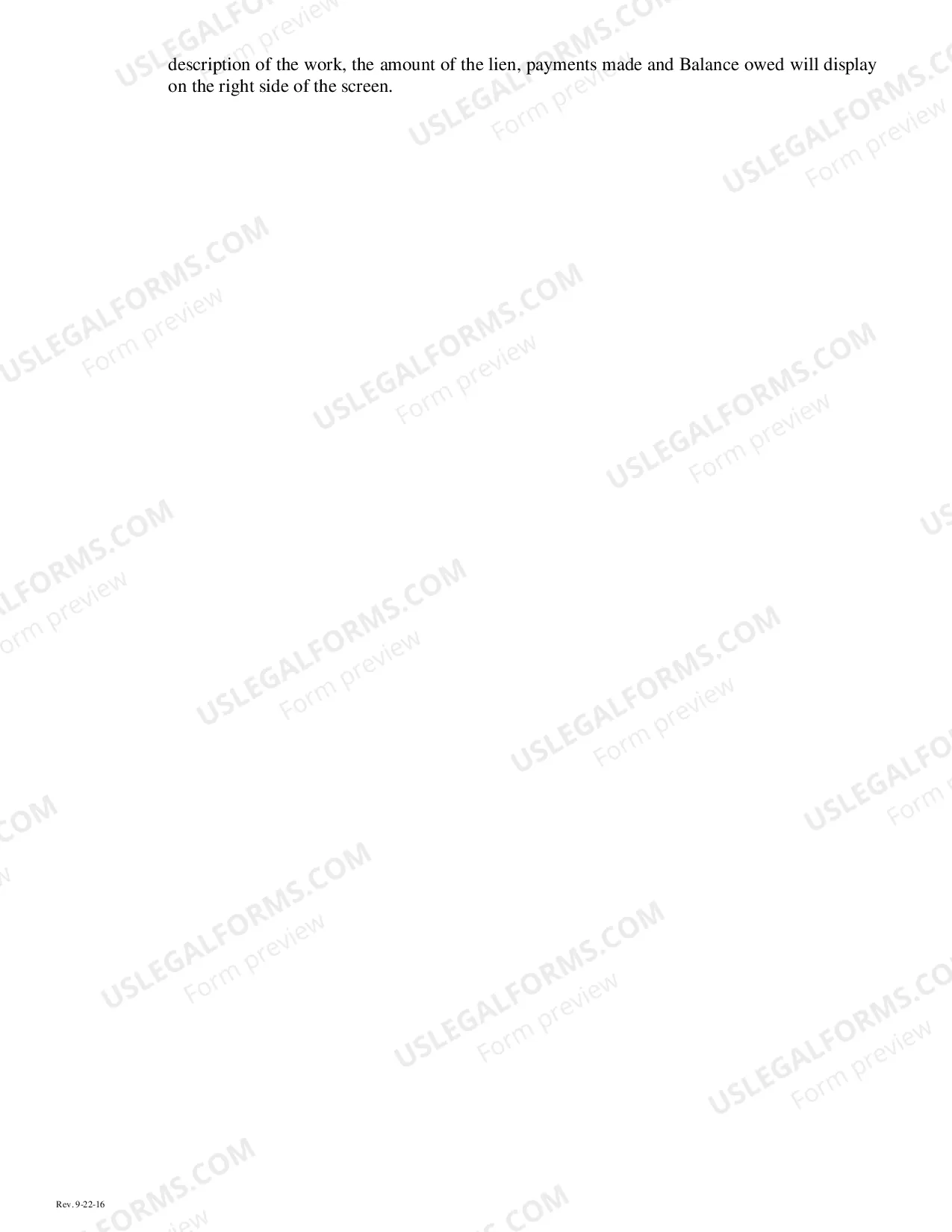 Preview instructions - Locality-In Rem Index - Water and Sewer Charges
