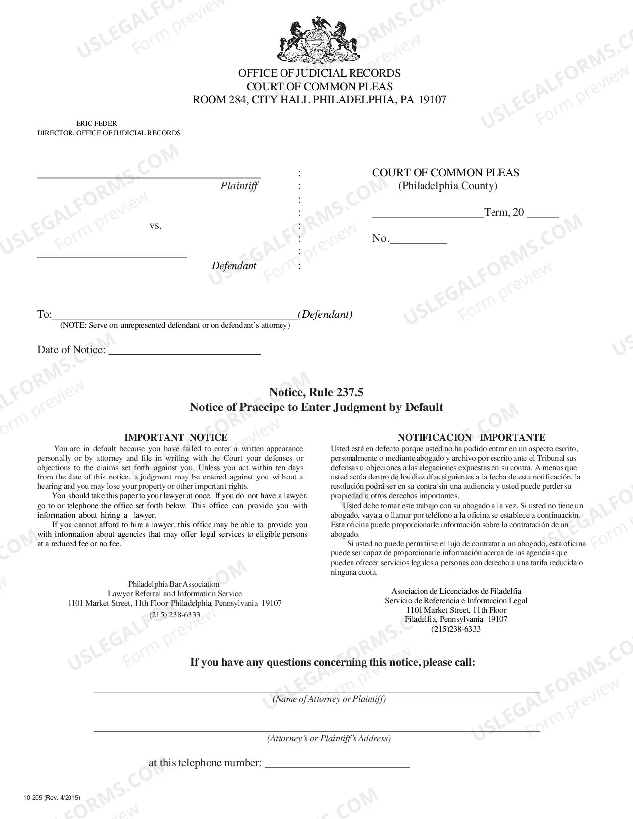Preview Default Judgment Packet - Assessment of Damages
