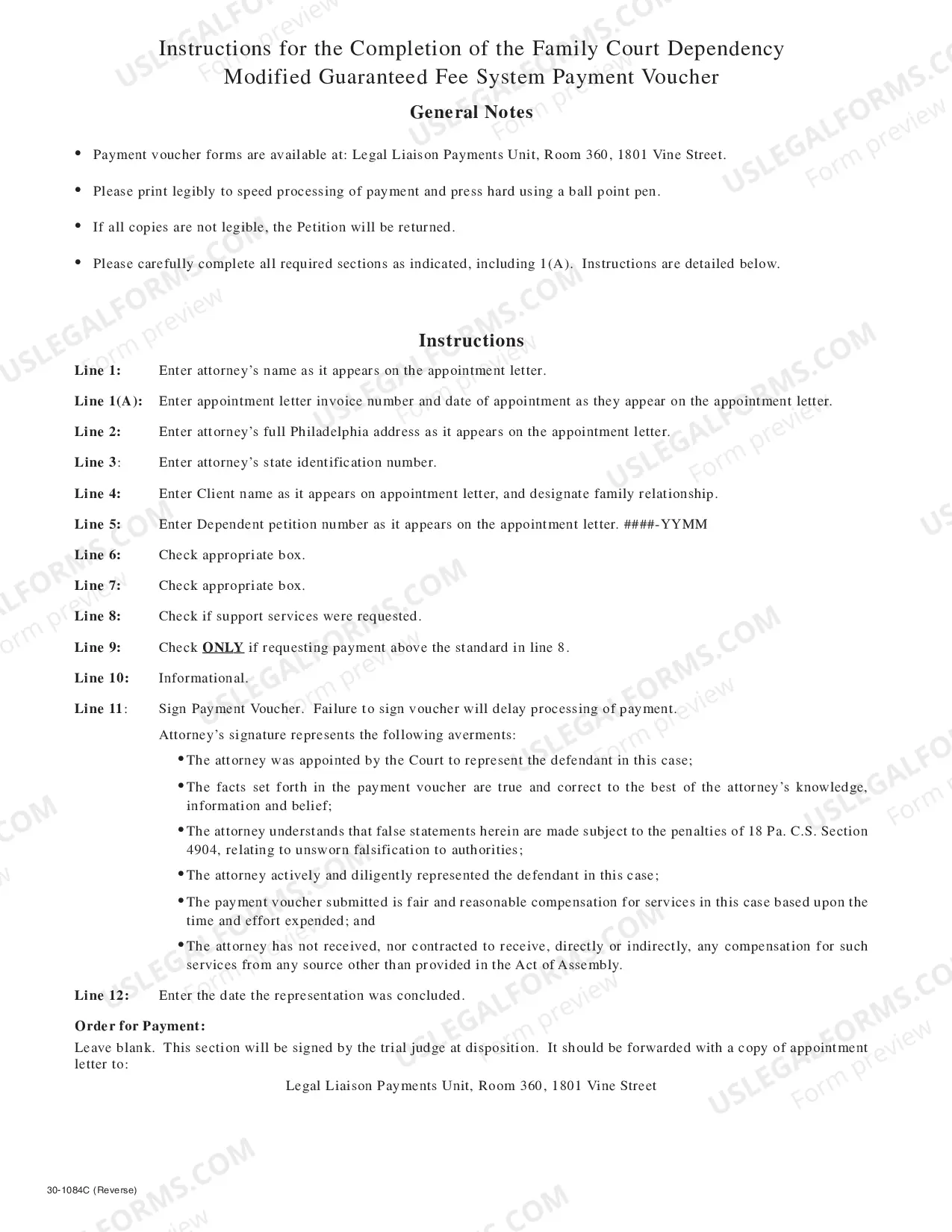 Preview 30-1084C Dependency Counsel Pay Voucher