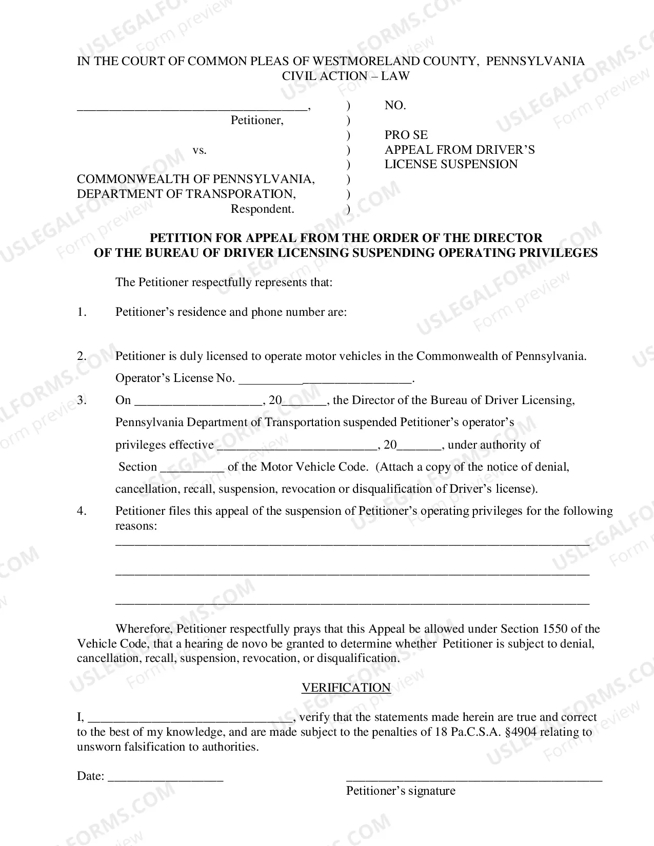 Preview License Suspension Appeal