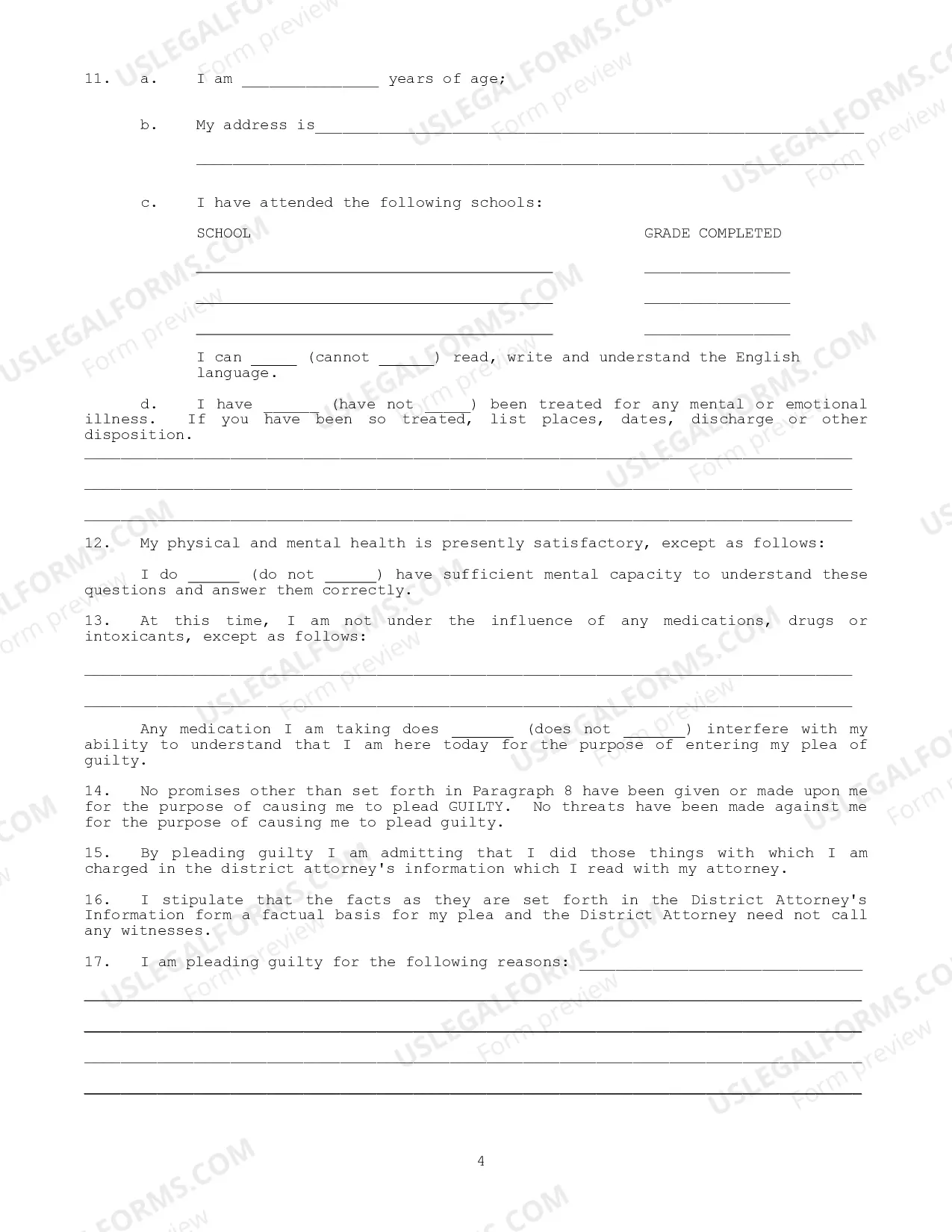Preview Petition For Probation Without Verdict