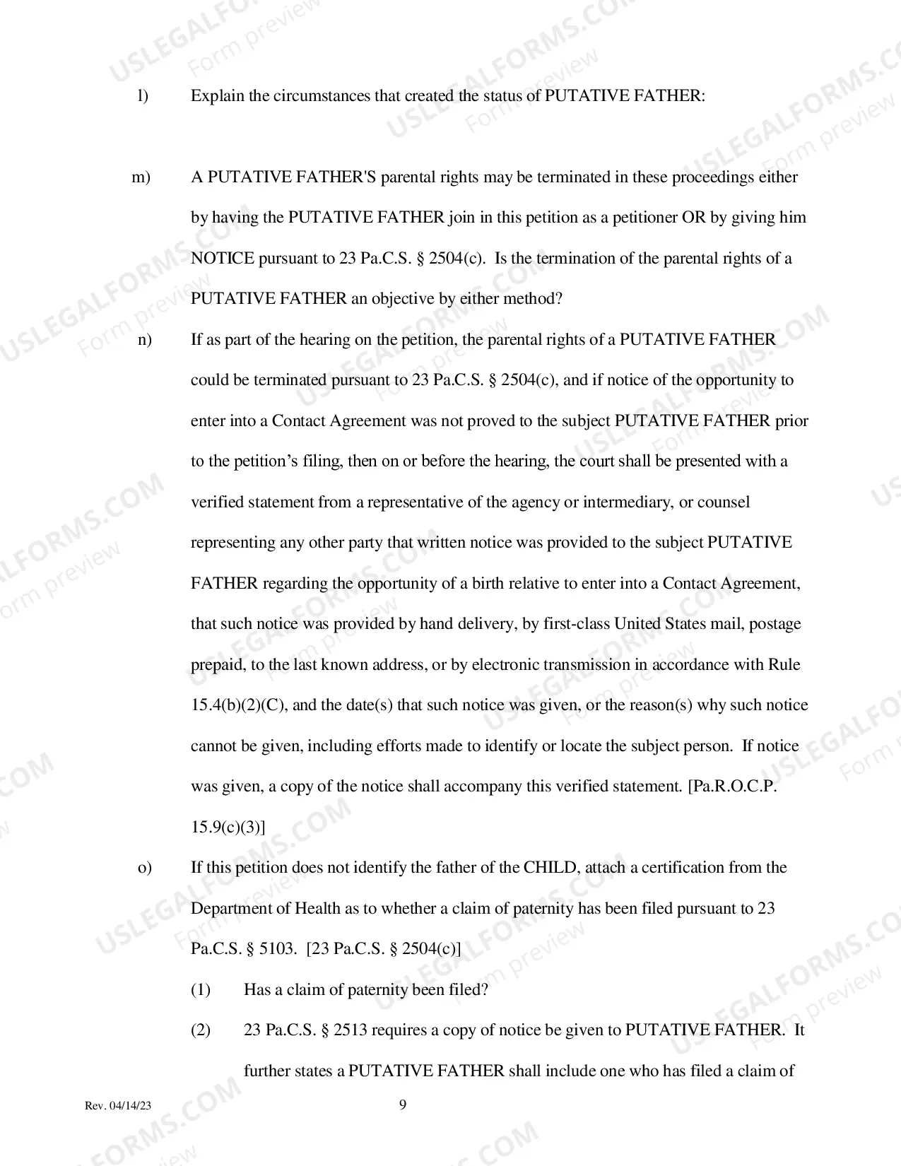 Preview Confirm Consent Packet