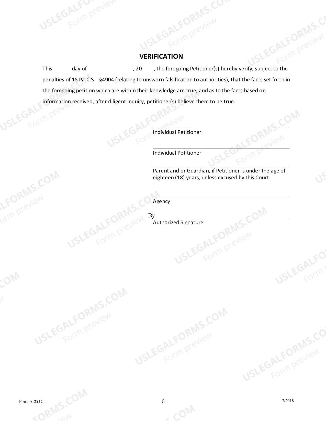 Preview Petition For Involutatry Termination of Parental Rights