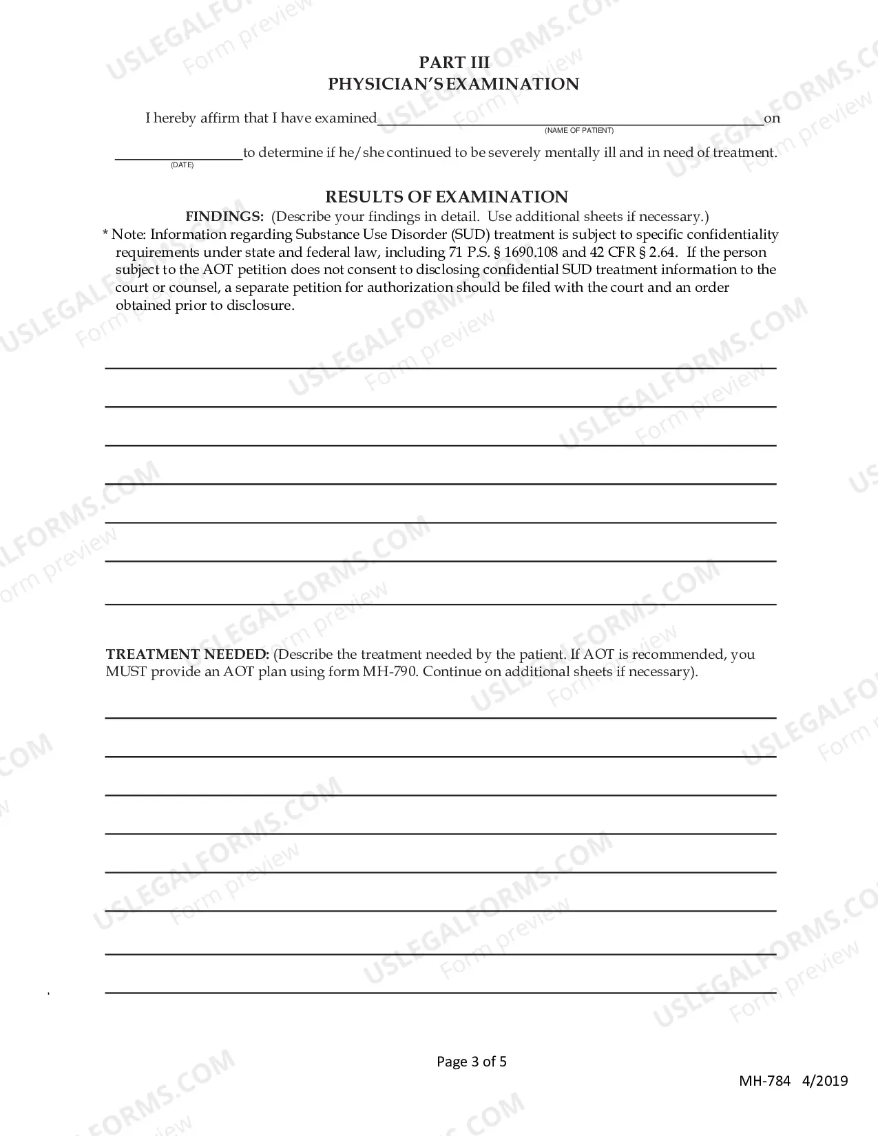 Preview Application For Extended Involuntary Treatment
