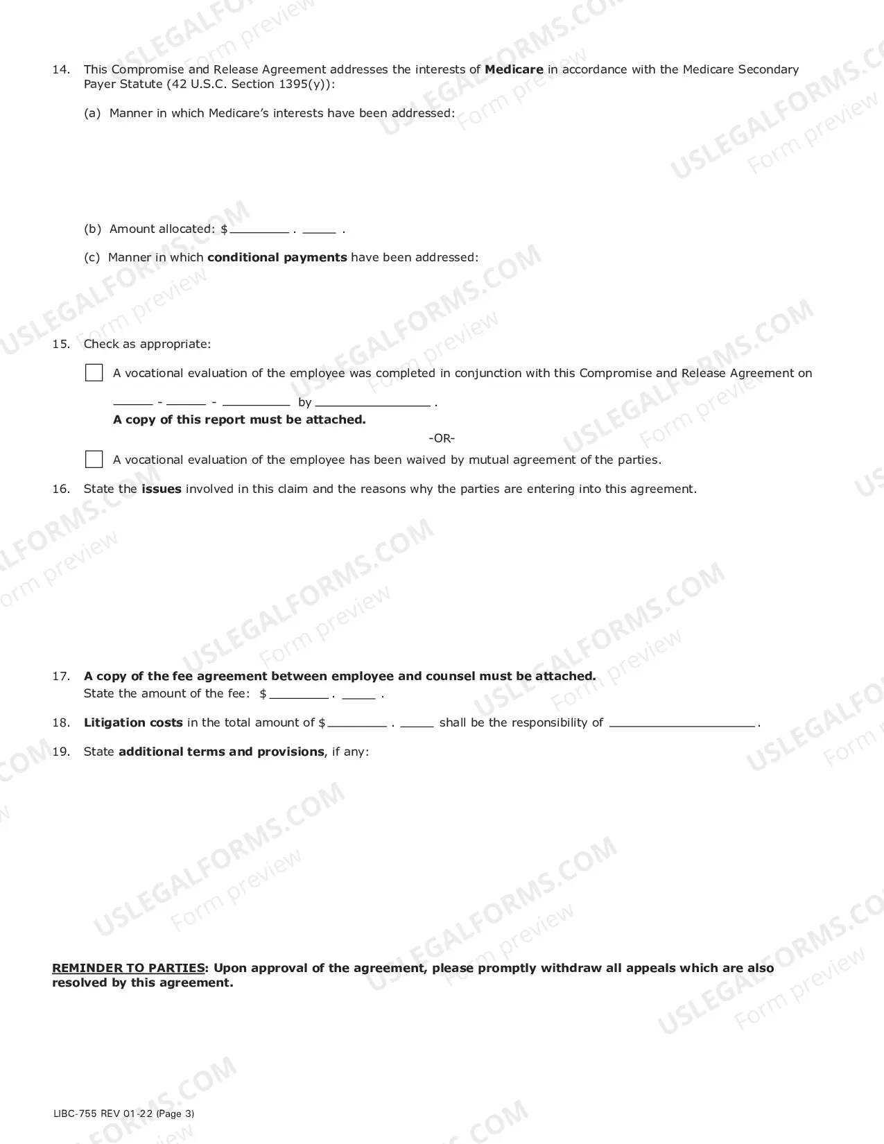 Preview Compromise And Release Agreement