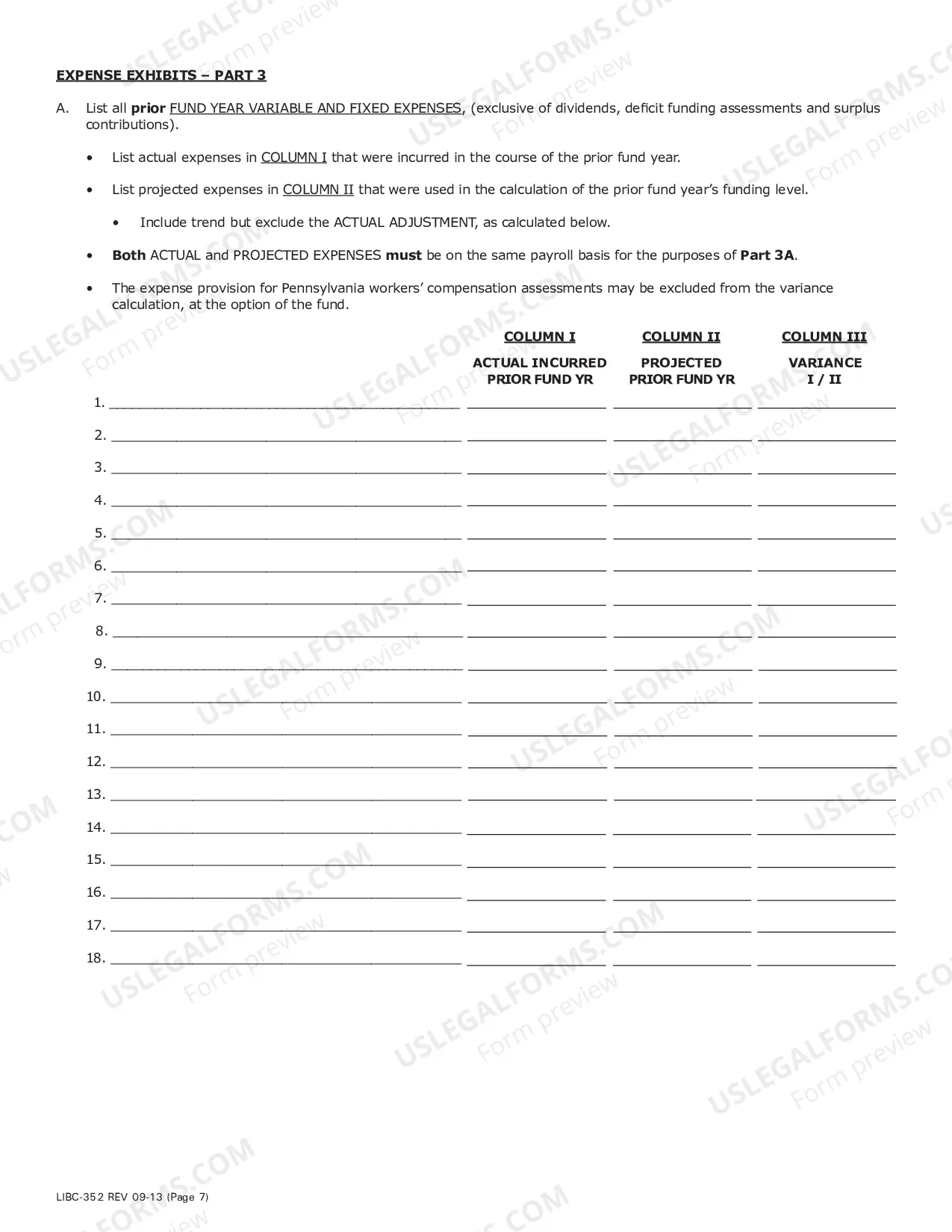 Preview Expense Loss Cost Multiplier Worksheet For Group Self-Insurance Fund