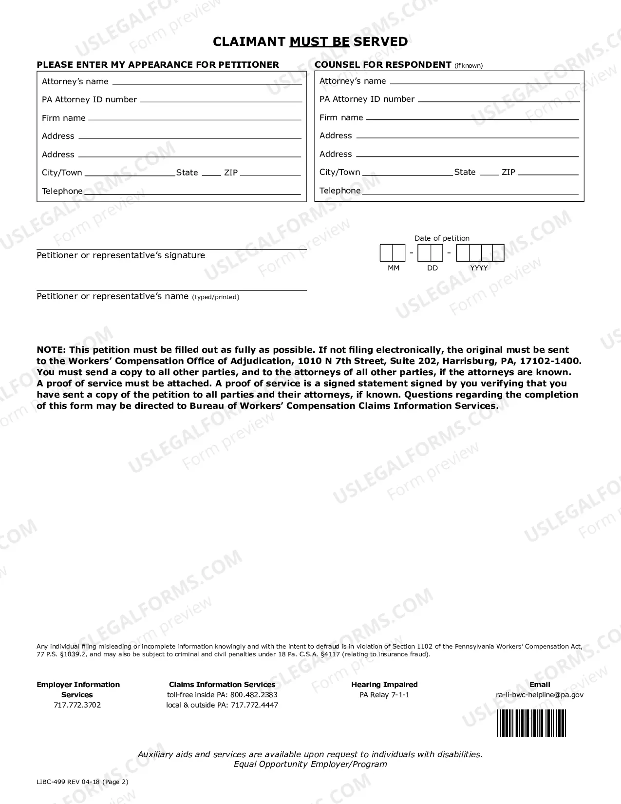 Preview Petition For Physical Examination Or Expert Interview of Employee (Section 314)
