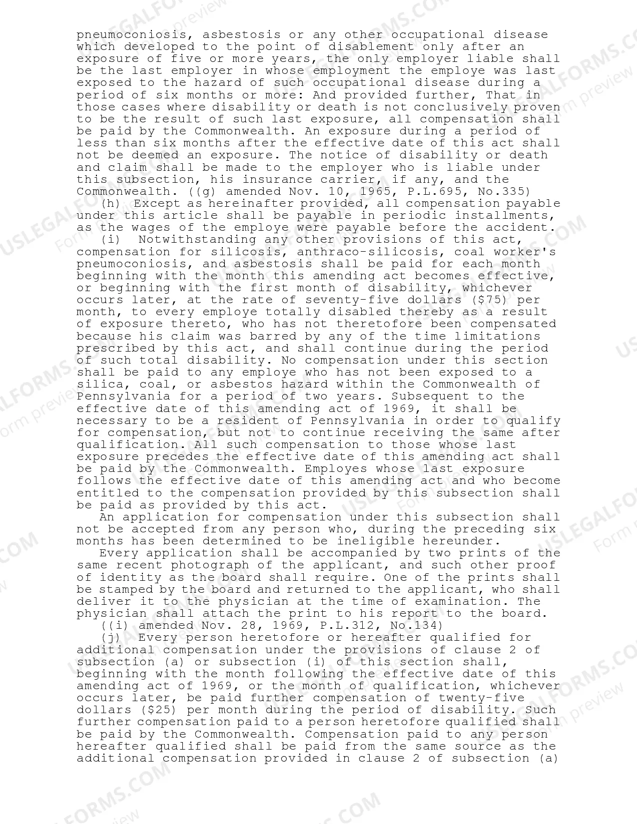 Preview Pennsylvania Occupational Disease Act