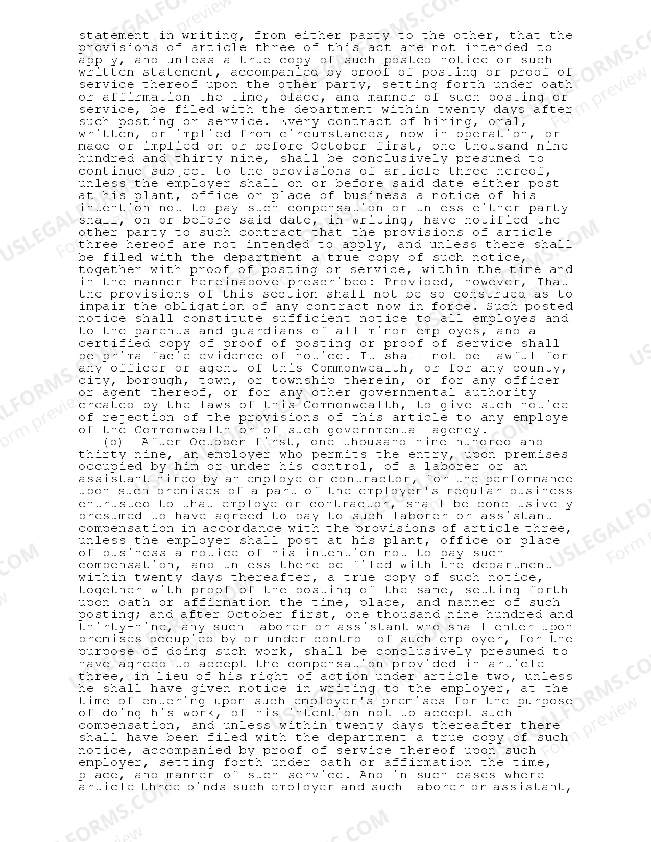 Preview Pennsylvania Occupational Disease Act
