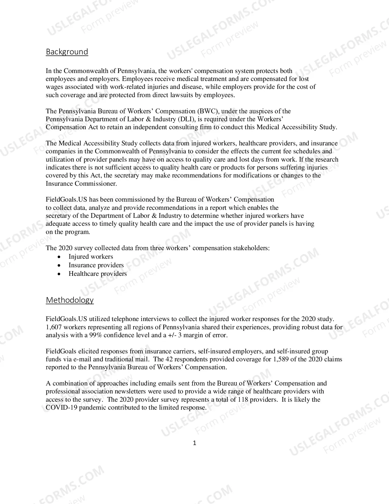 Preview Medical Access Study Executive Overview