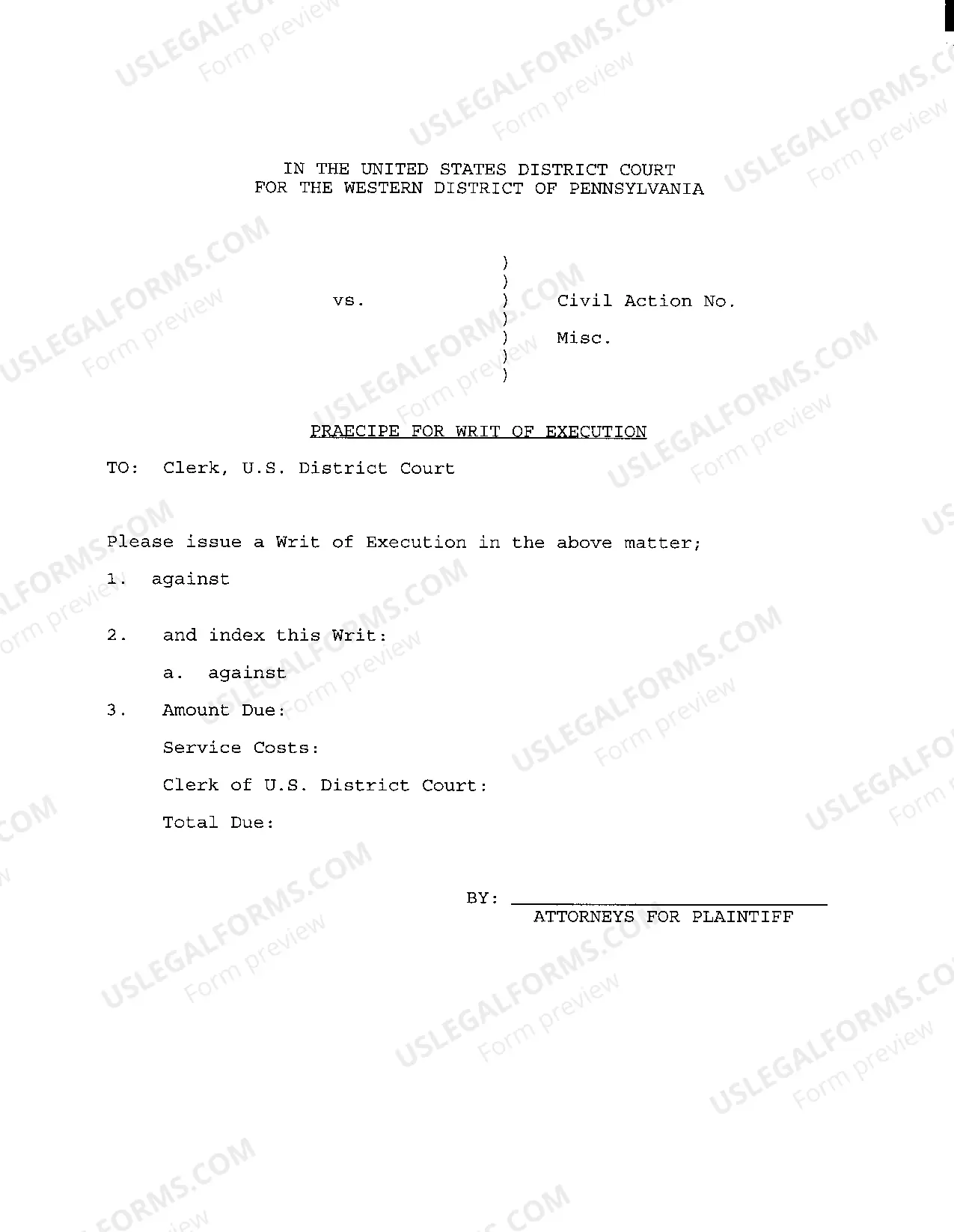 Preview Writ of Execution