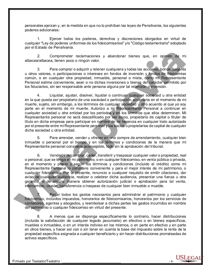 Preview Paquete de Voluntades Mutuas con Últimas Voluntades y Testamentos para Pareja Casada con Hijos Adultos