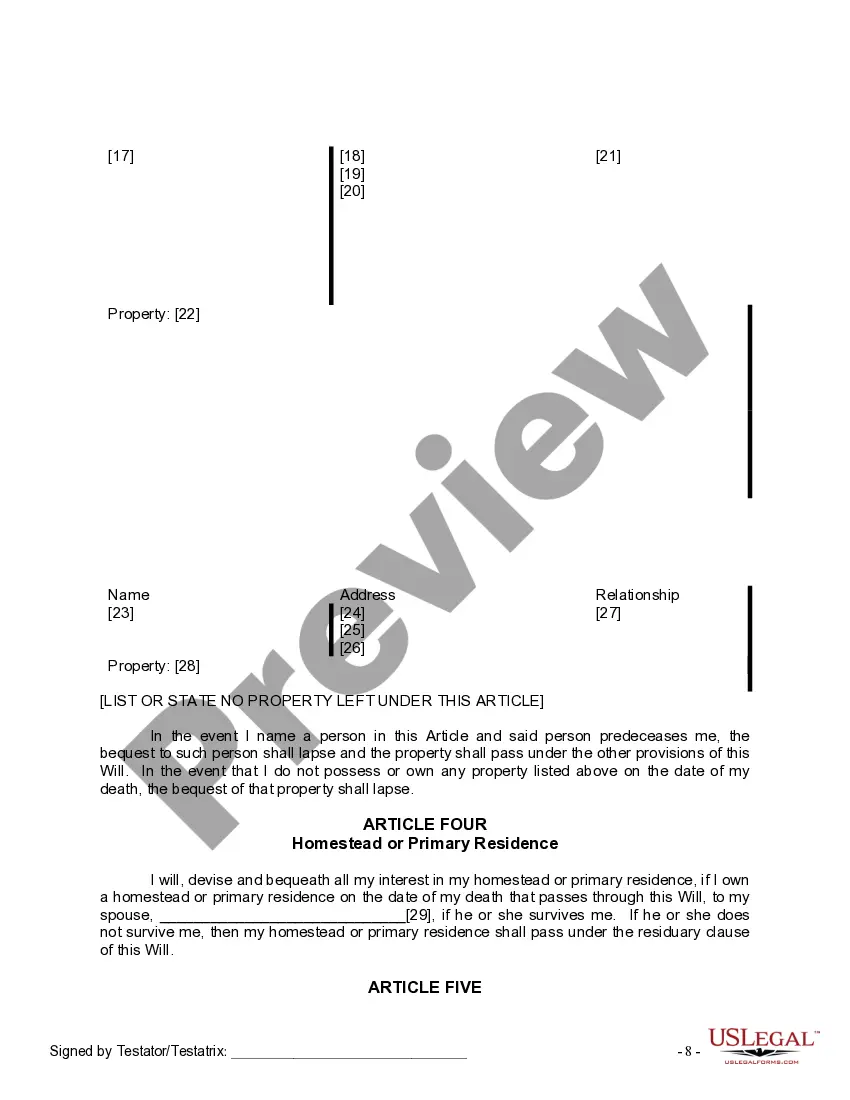 Preview Mutual Wills Package with Last Wills and Testaments for Married Couple with Adult Children