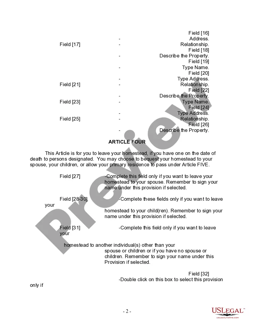 Get Last Will and Testament for other Persons Preview Last Will and Testament for other Persons