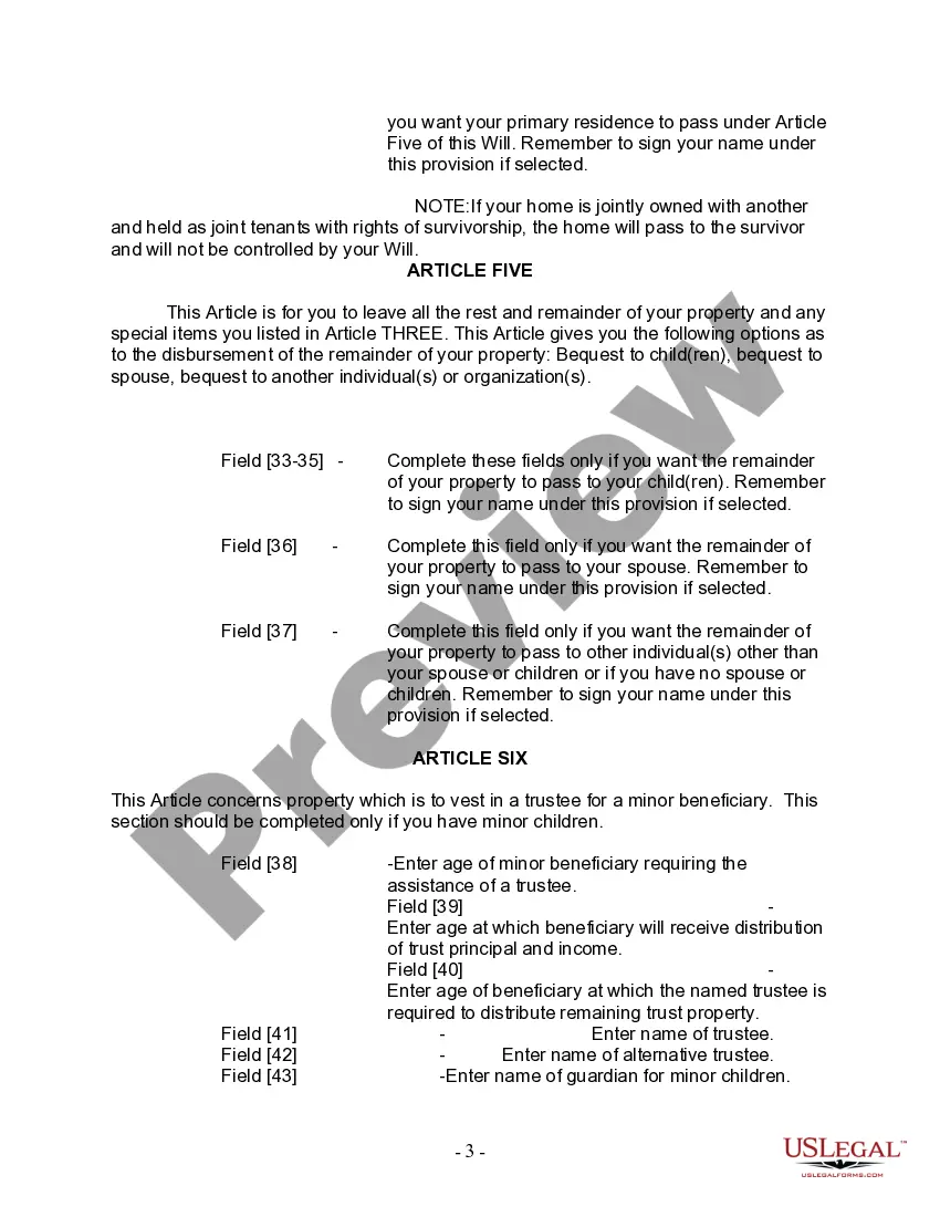 Get Last Will and Testament for other Persons Preview Last Will and Testament for other Persons