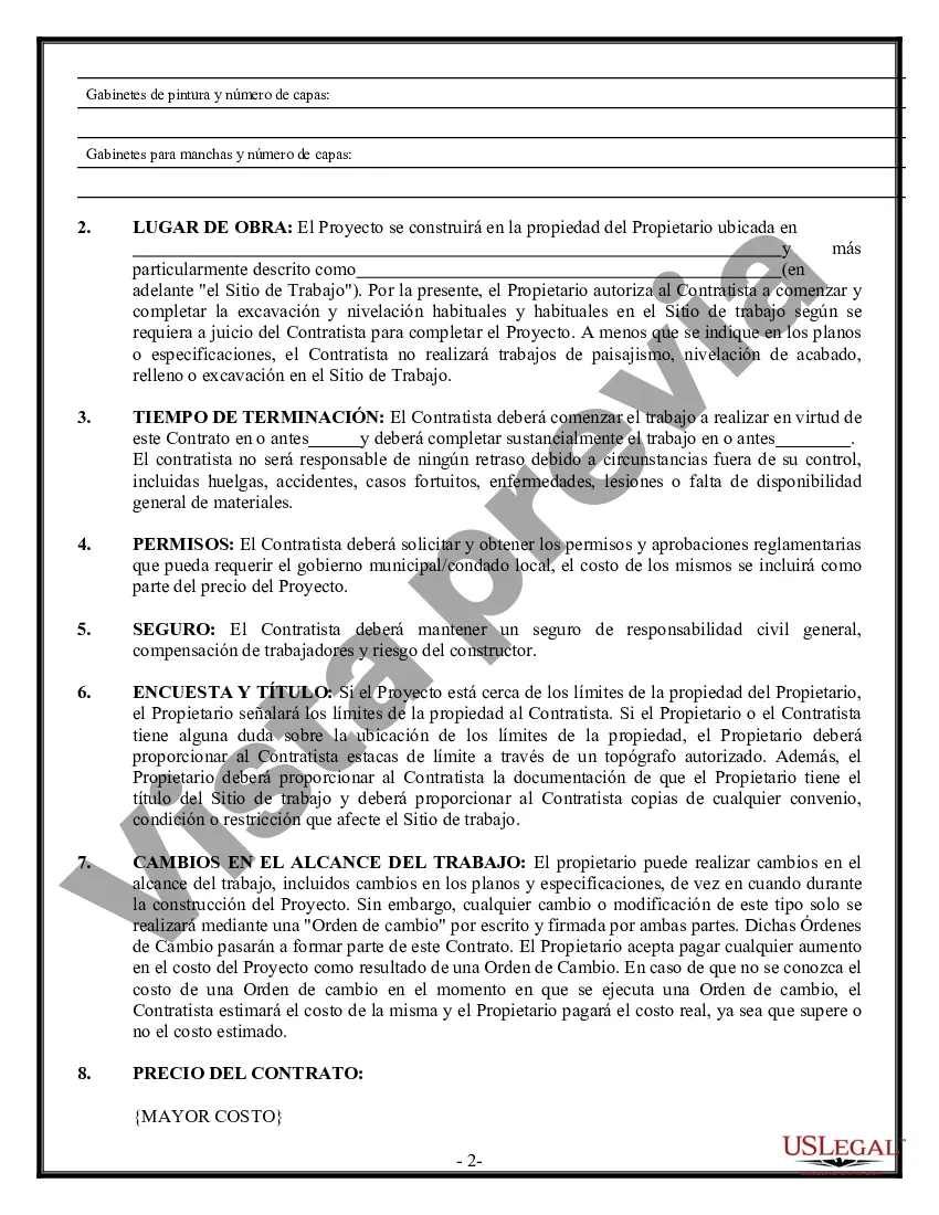 Preview Contrato de pintura para contratista