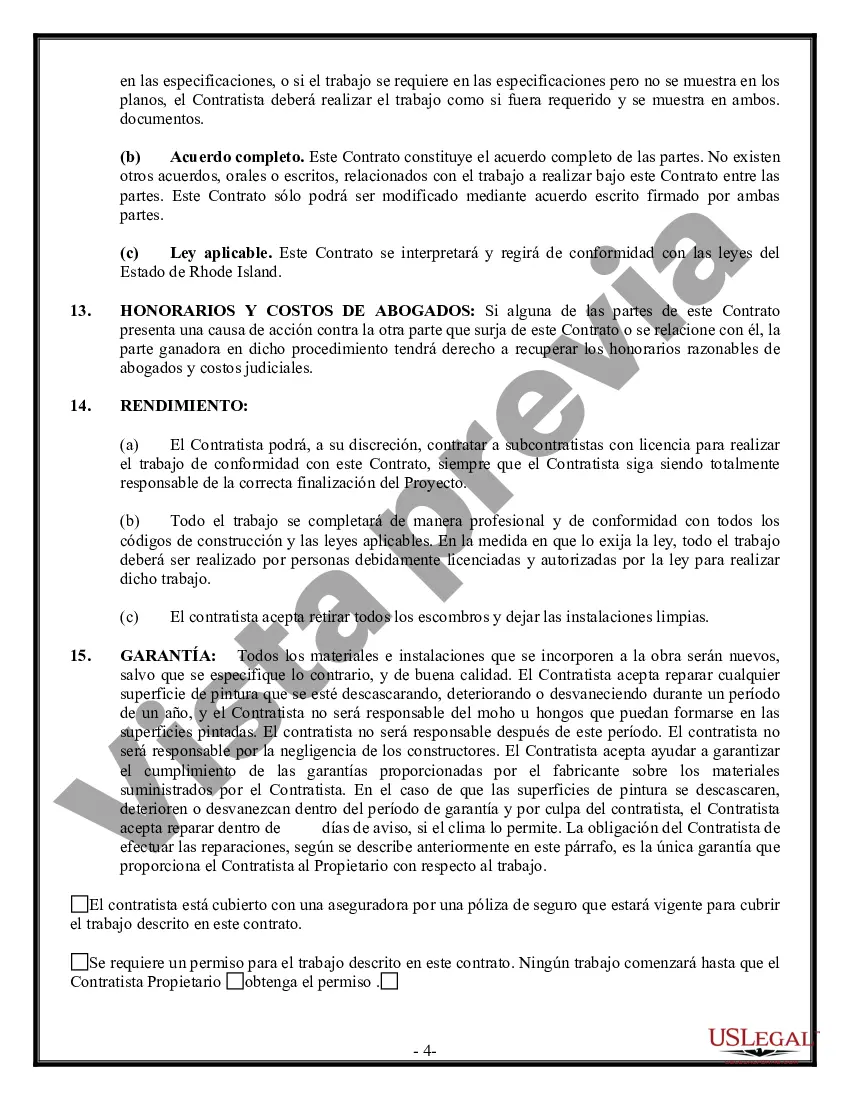 Preview Contrato de pintura para contratista