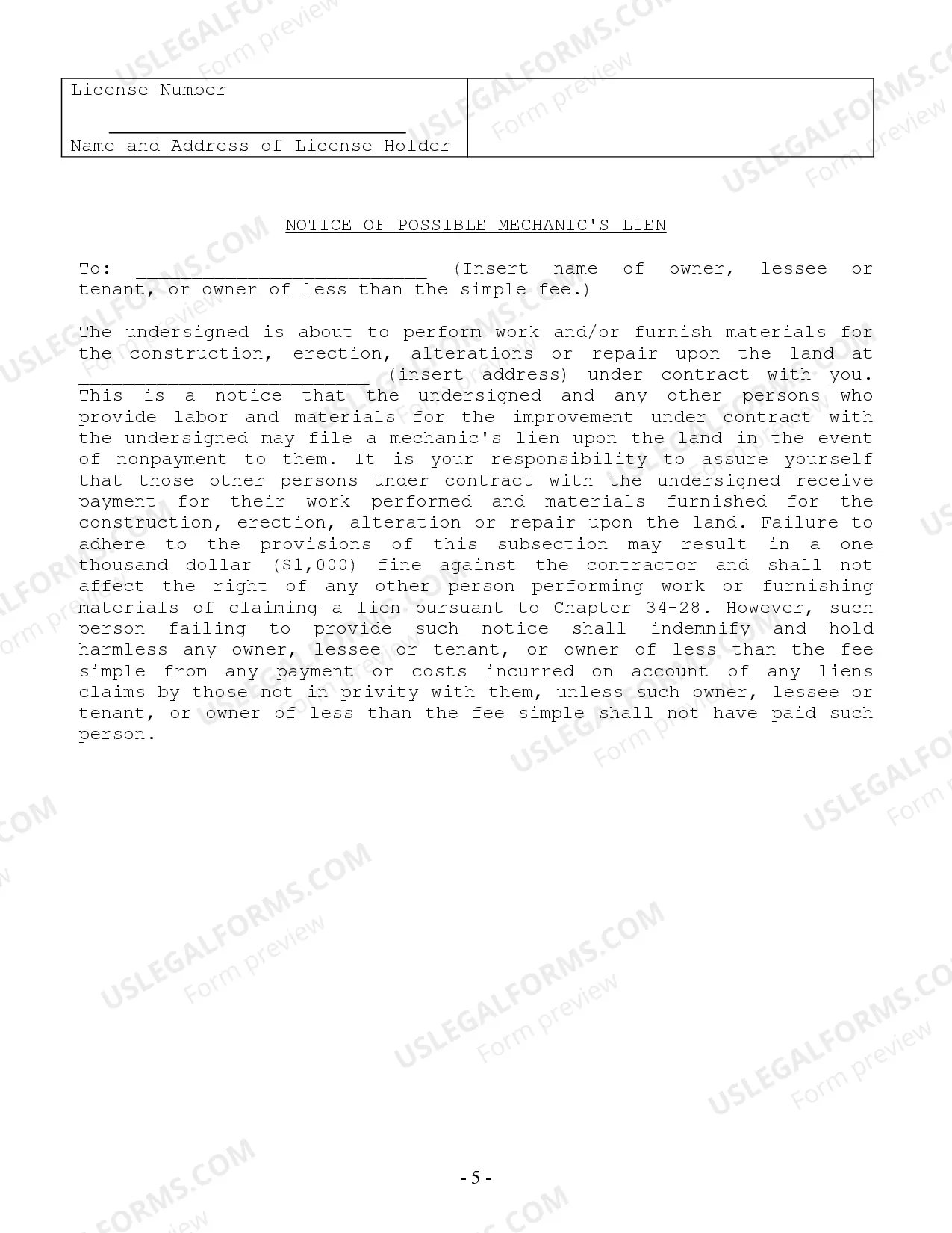 Preview Painting Contract for Contractor