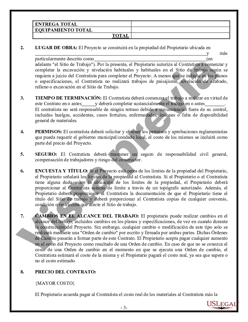 Preview Contrato de paisajismo para contratista