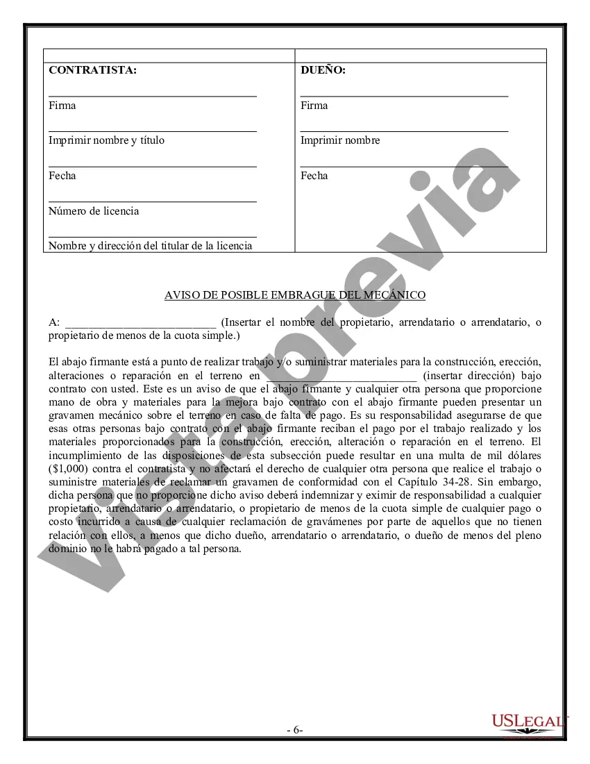 Preview Contrato de paisajismo para contratista