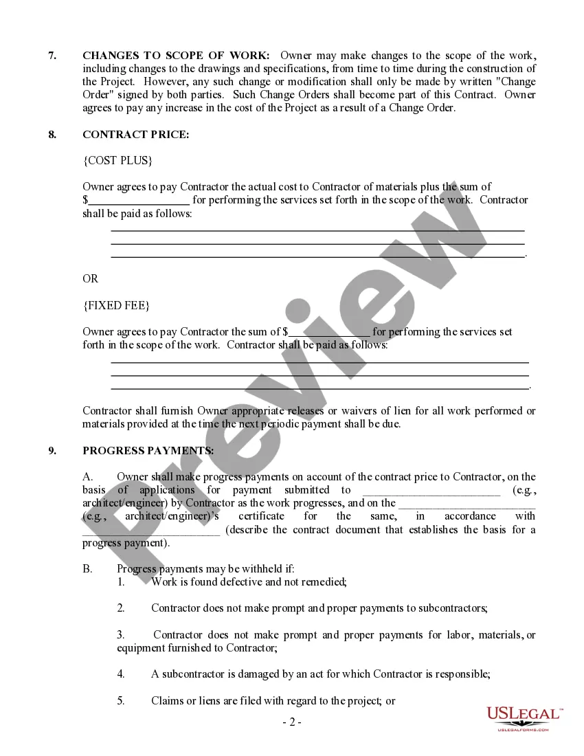 Get Commercial Contract for Contractor Preview Commercial Contract for Contractor