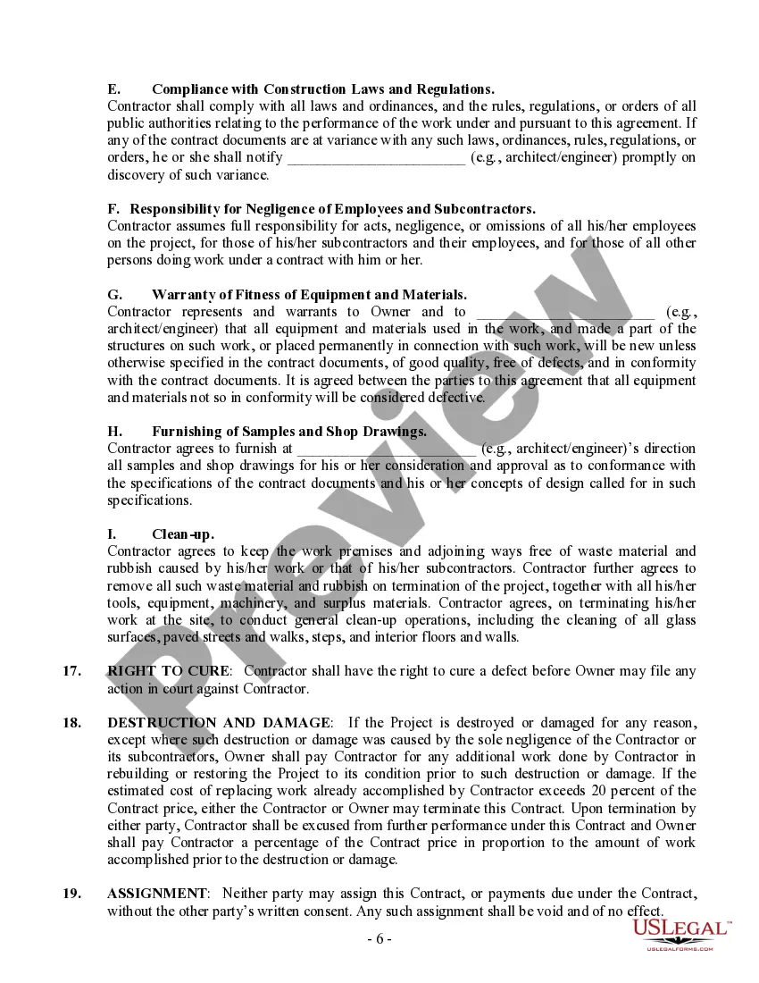 Get Commercial Contract for Contractor Preview Commercial Contract for Contractor