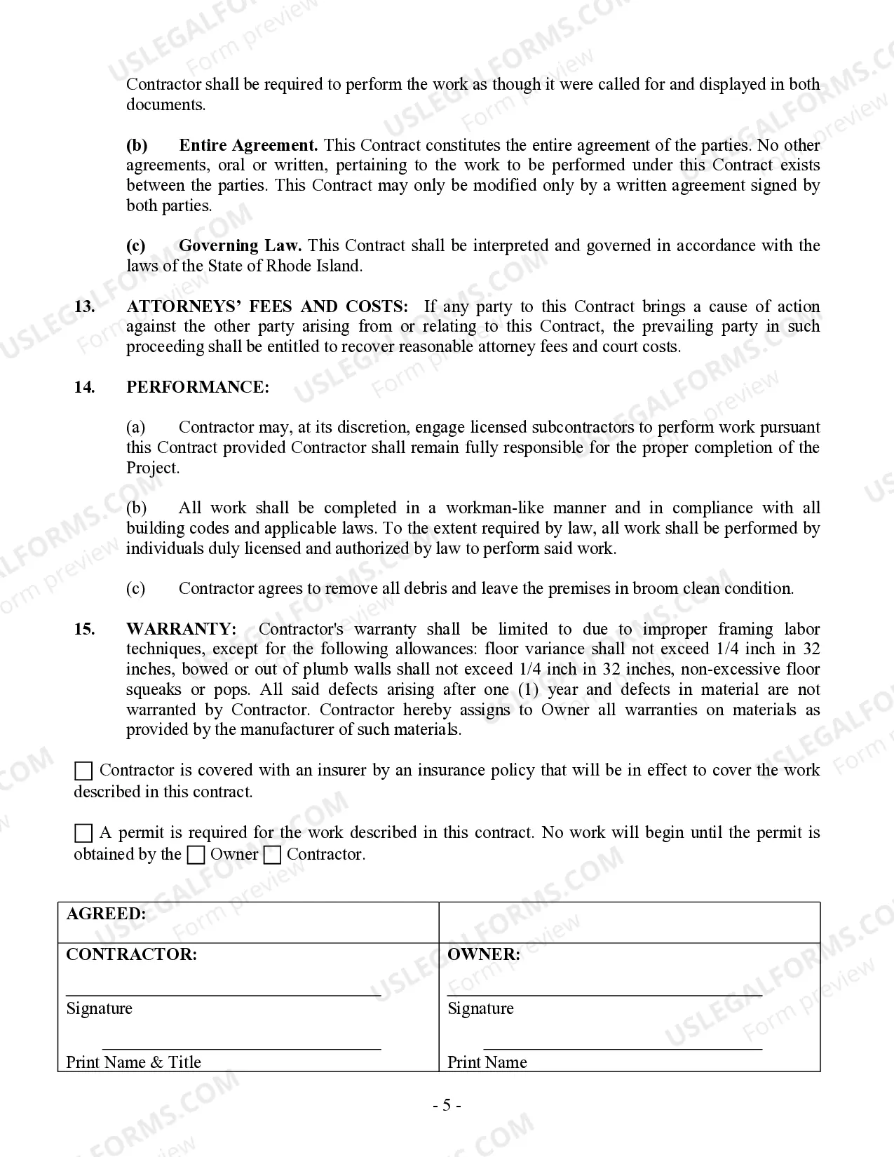 Preview Framing Contract for Contractor