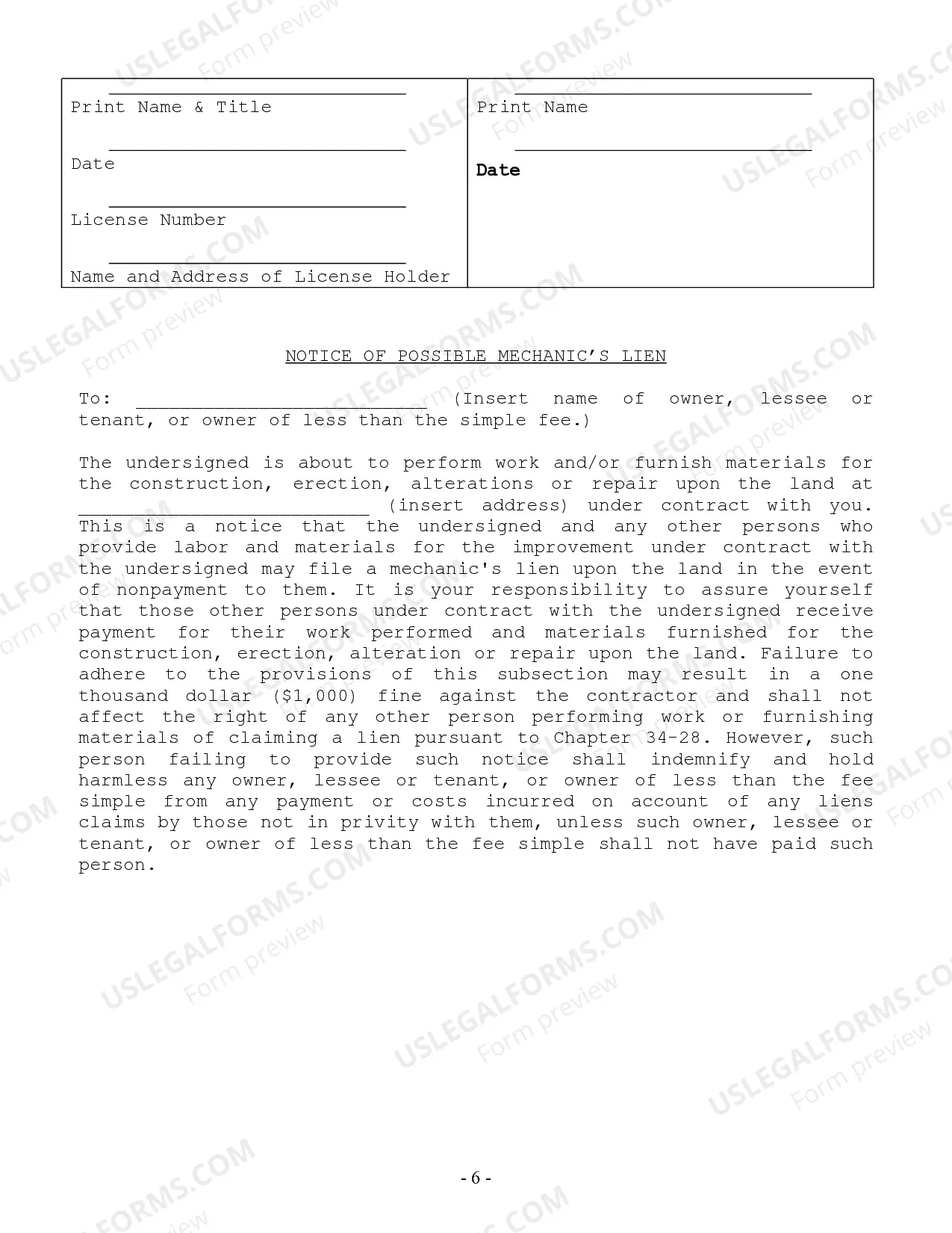 Preview Plumbing Contract for Contractor