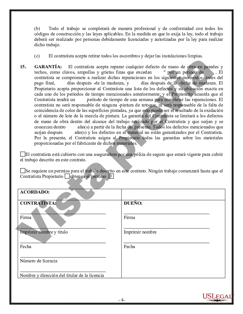 Preview Contrato de paneles de yeso de yeso para contratista