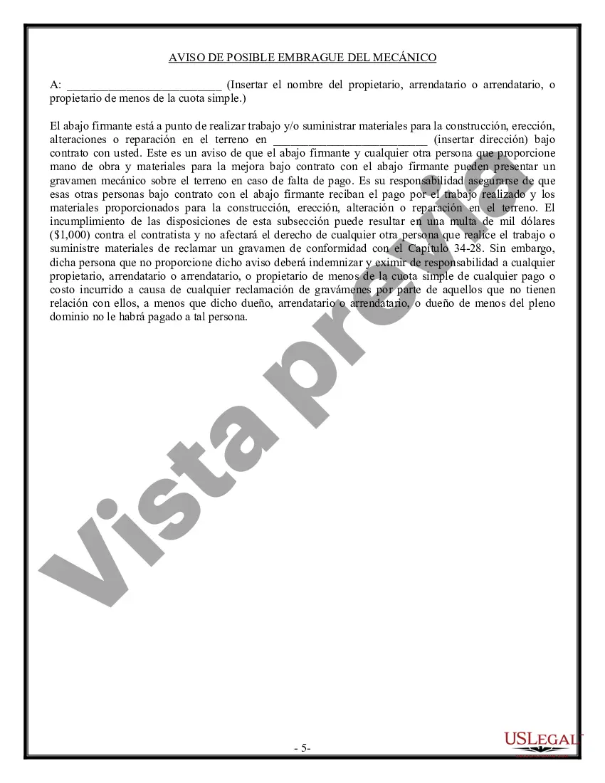 Preview Contrato de paneles de yeso de yeso para contratista