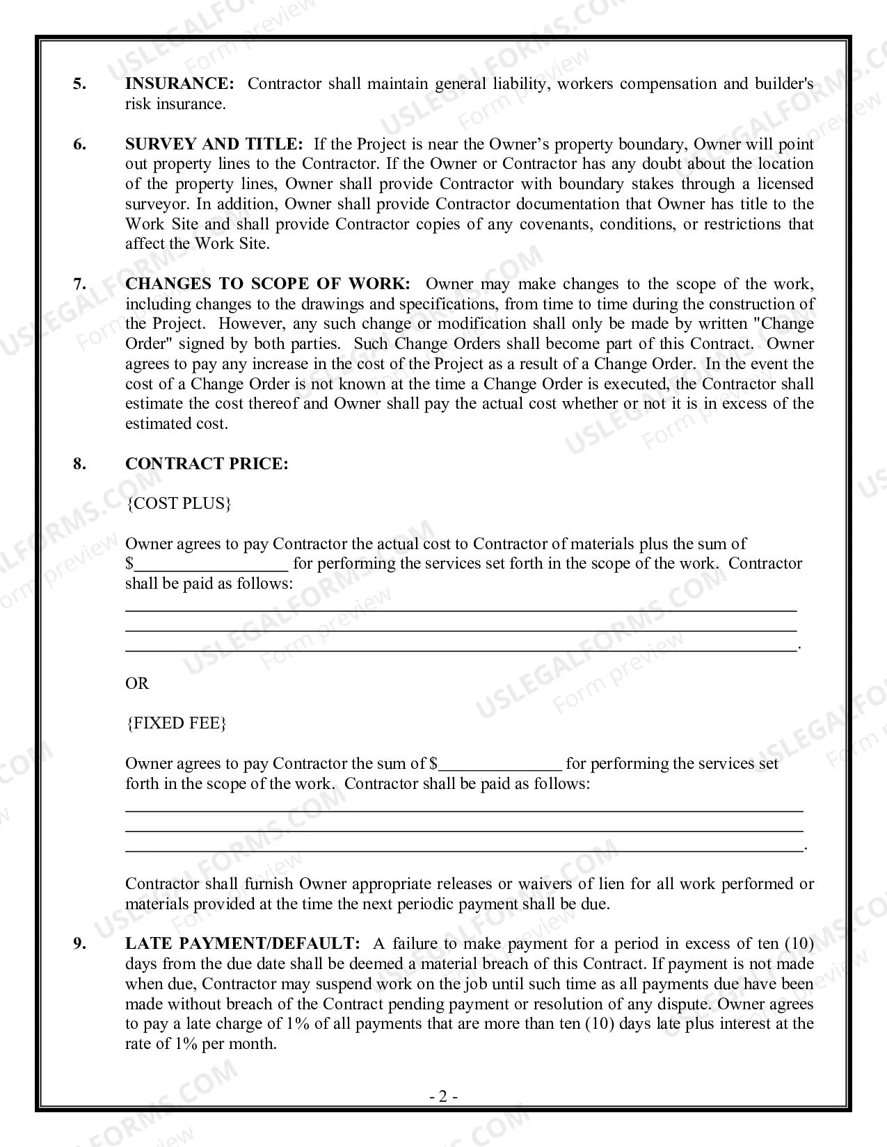 Preview Sheetrock Drywall Contract for Contractor