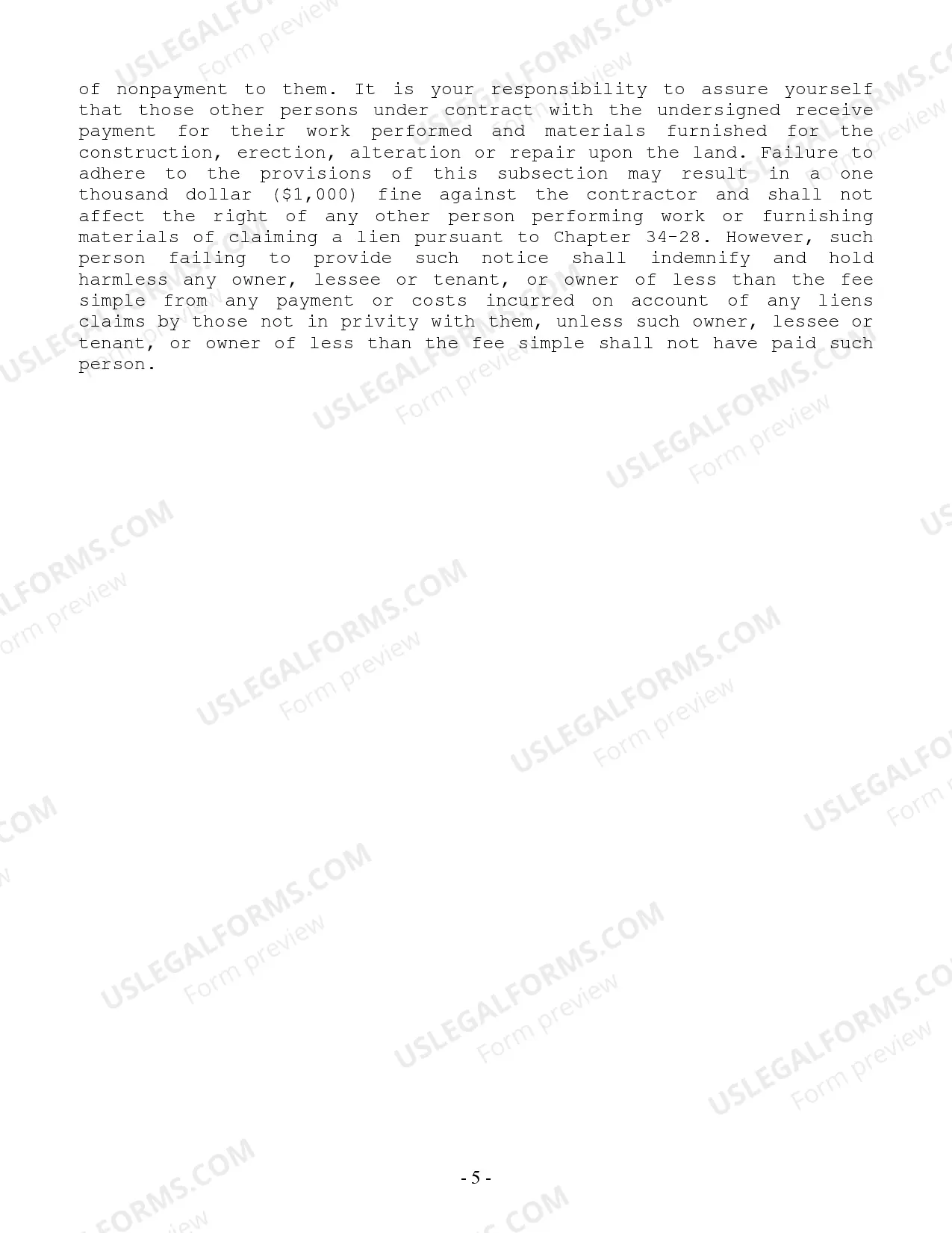 Preview Flooring Contract for Contractor