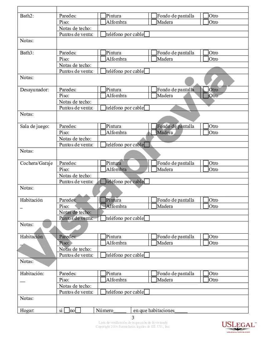 Preview Lista de verificación de inspección de la vivienda del comprador