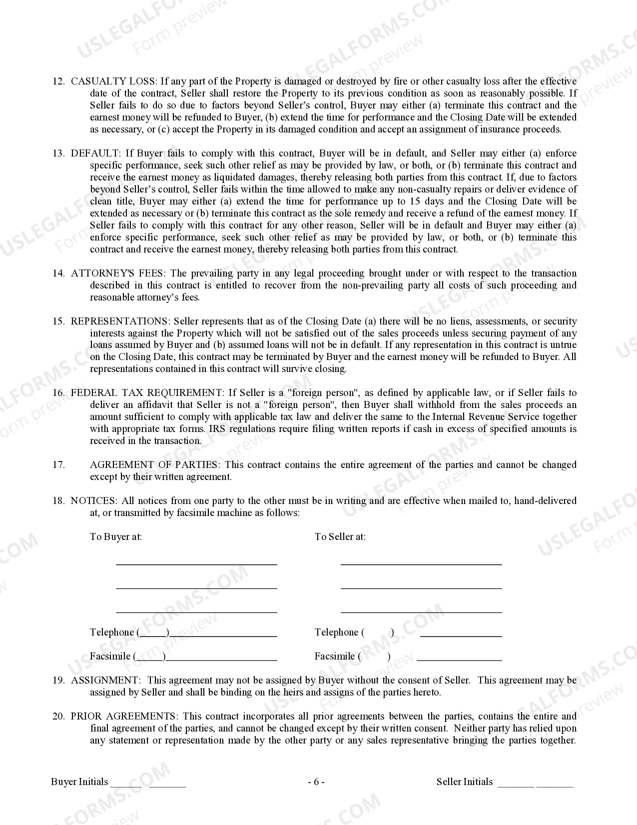 Preview Contract for Sale and Purchase of Real Estate with No Broker for Residential Home Sale Agreement