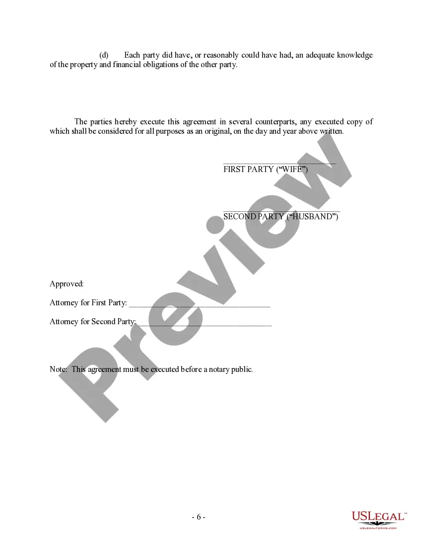Preview Rhode Island Prenuptial Premarital Agreement without Financial Statements