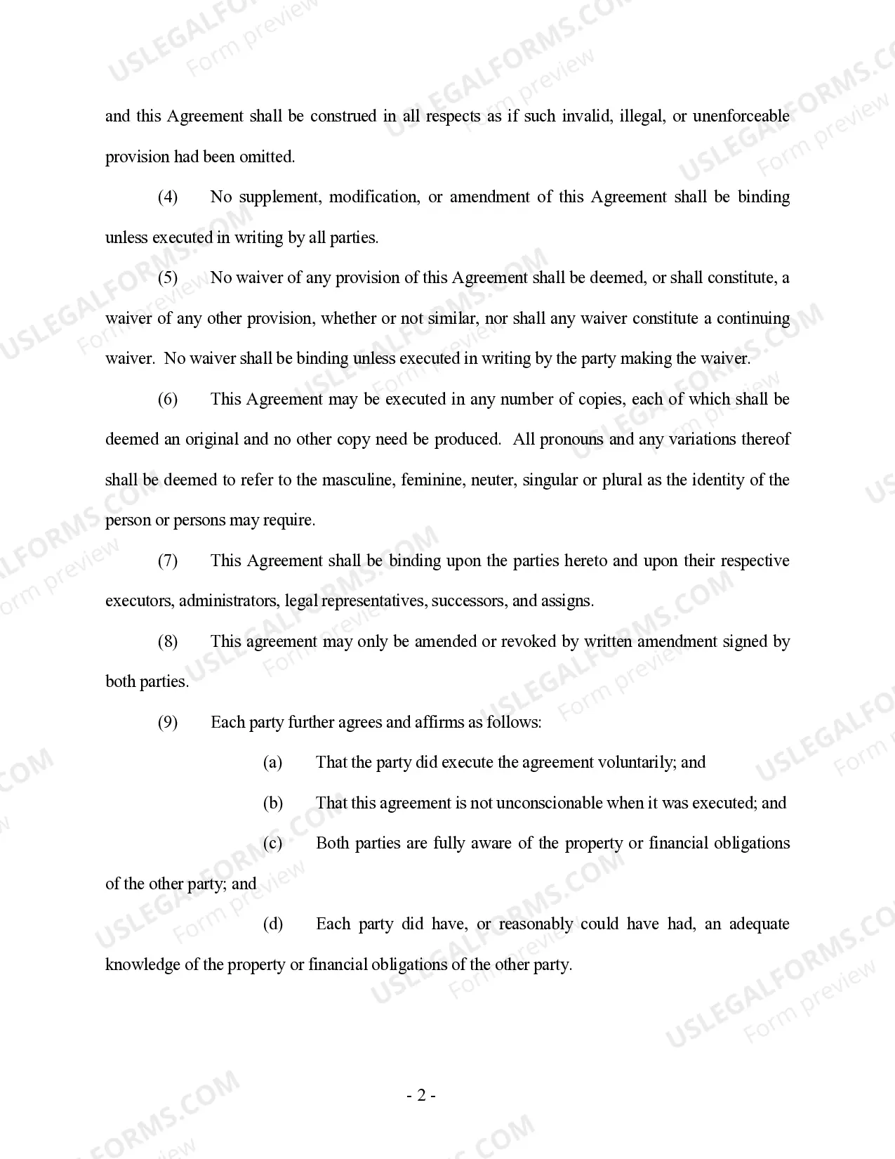 Preview Amendment to Prenuptial or Premarital Agreement