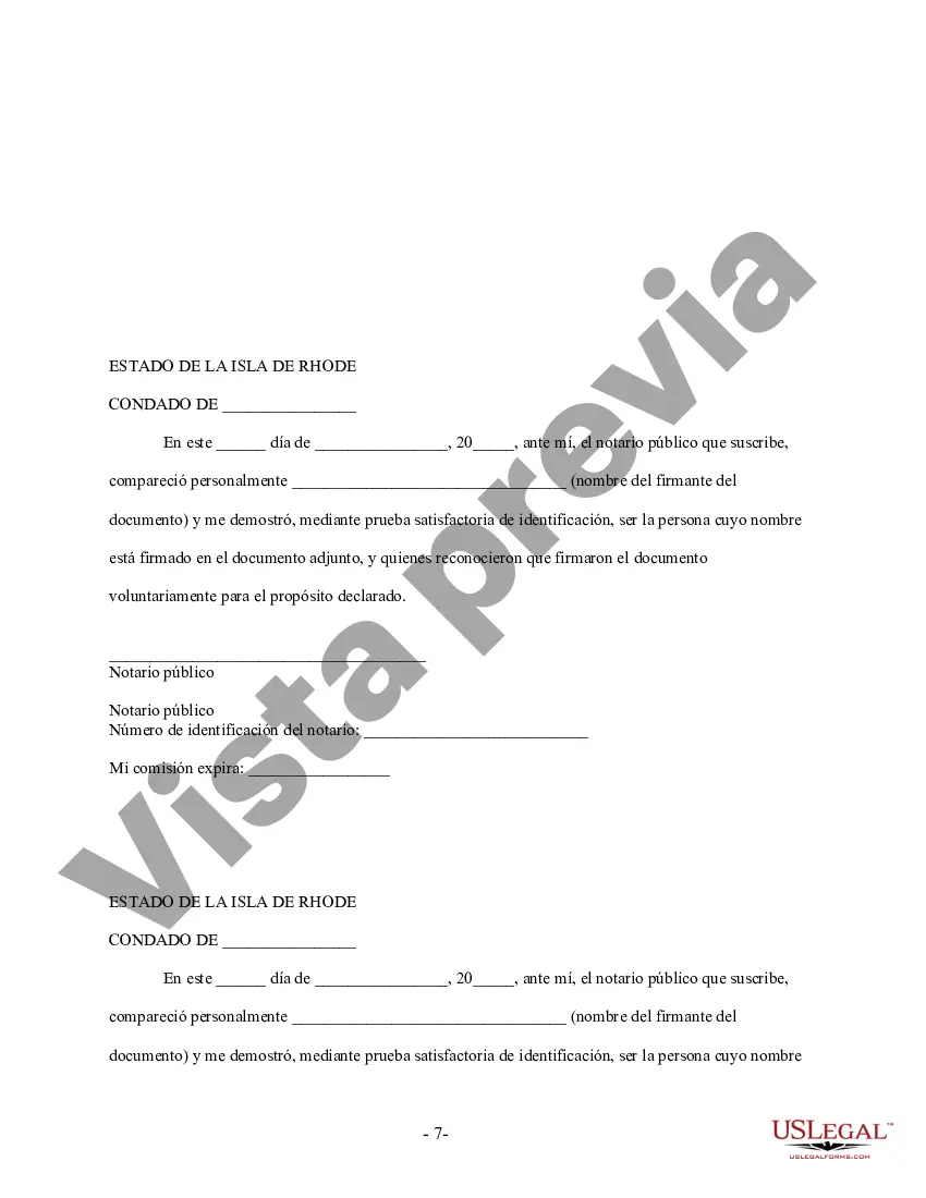 Preview Acuerdo Prenupcial Prematrimonial de Rhode Island - Ley Uniforme de Acuerdo Prematrimonial - con Estados Financieros