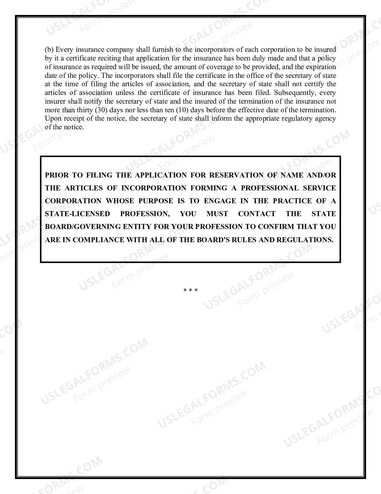 Preview Professional Corporation Package for Rhode Island