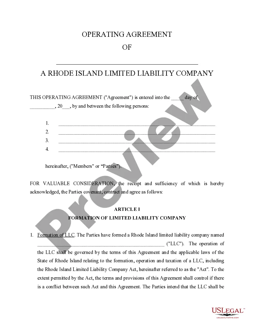Get Limited Liability Company LLC Operating Agreement Preview Limited Liability Company LLC Operating Agreement