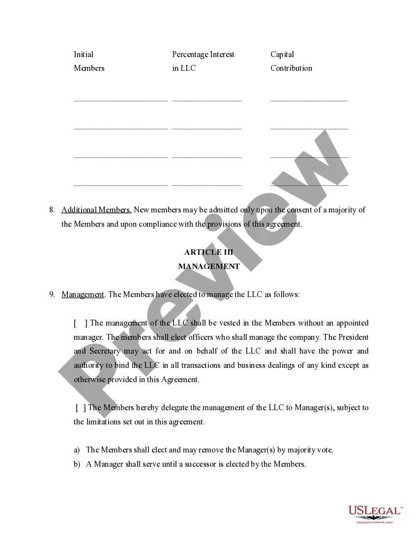 Get Limited Liability Company LLC Operating Agreement Preview Limited Liability Company LLC Operating Agreement