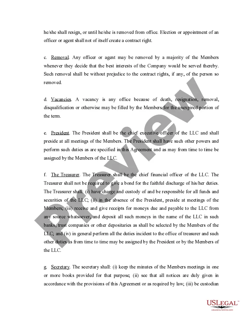 Get Limited Liability Company LLC Operating Agreement Preview Limited Liability Company LLC Operating Agreement