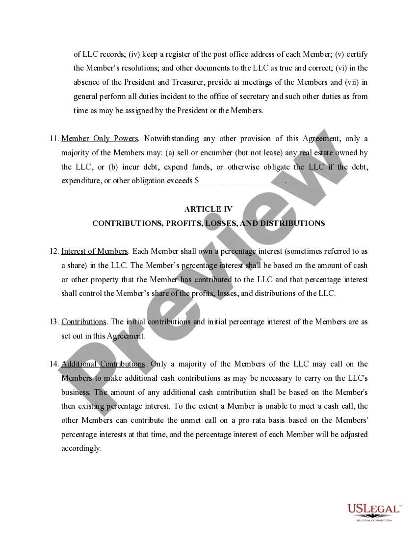 Get Limited Liability Company LLC Operating Agreement Preview Limited Liability Company LLC Operating Agreement