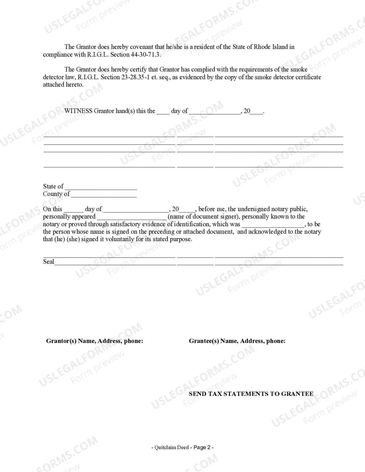 Preview Quitclaim Deed from Individual to Husband and Wife