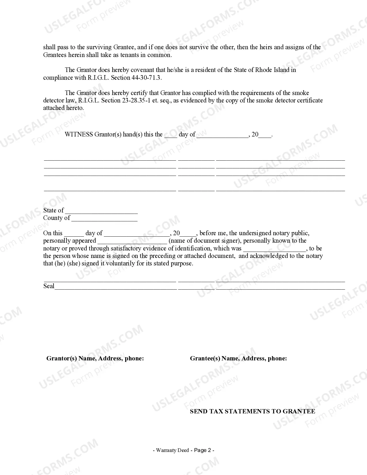 Preview Warranty Deed from Individual to Husband and Wife