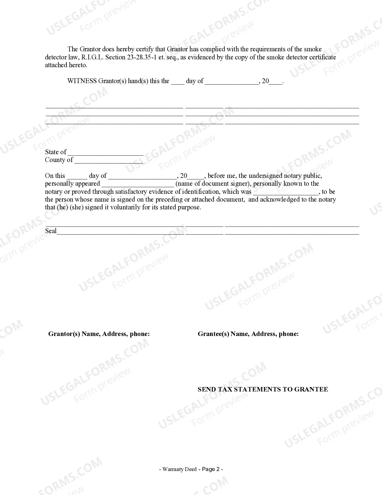 Preview Warranty Deed from Husband to Himself and Wife