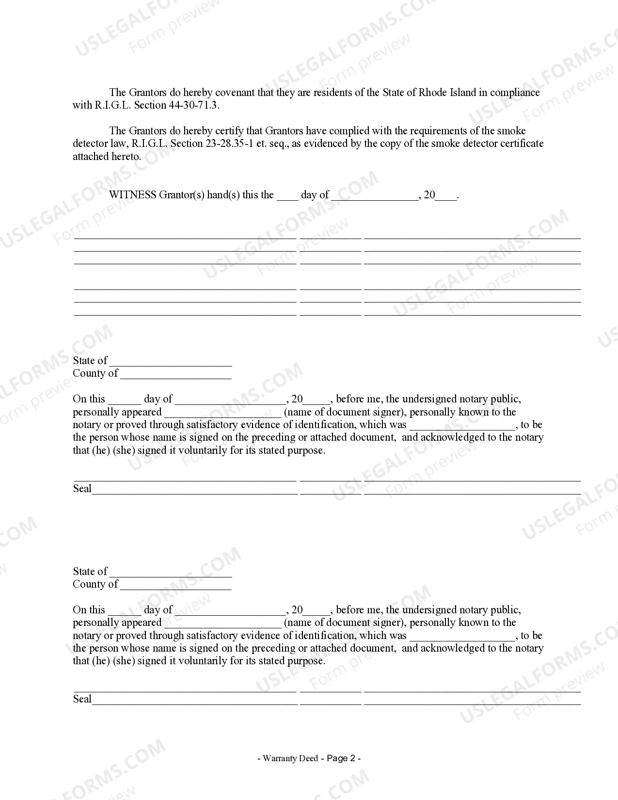 Preview Warranty Deed from Husband and Wife to an Individual